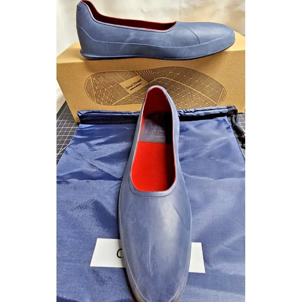 Cloud Street‎ Men Stylish Waterproof Lined Rubber Galosh/Overshoe Dark Blue Sz M